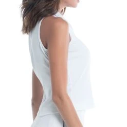 Lucky In Love Core Whites Pique Sleeveless Polo