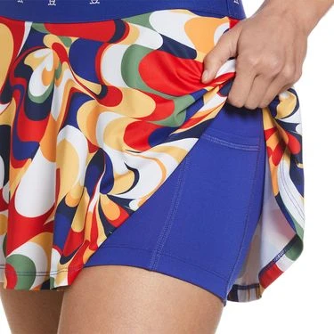 Penguin Retro Abstract Print Skirt - Image 2